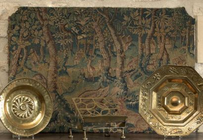 null Fragment de tapisserie en laine et soie représentant «L'arche de Noé». Bruxelles,...