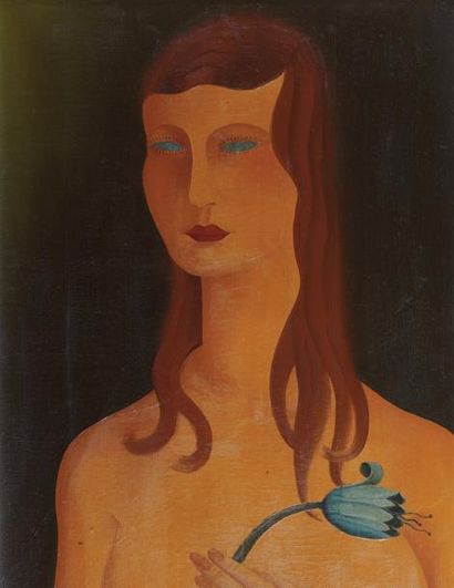 Félix LABISSSE (Marchiennes 1905-1982 Neuilly-sur-Seine) Jeune fille à la tulipe,...