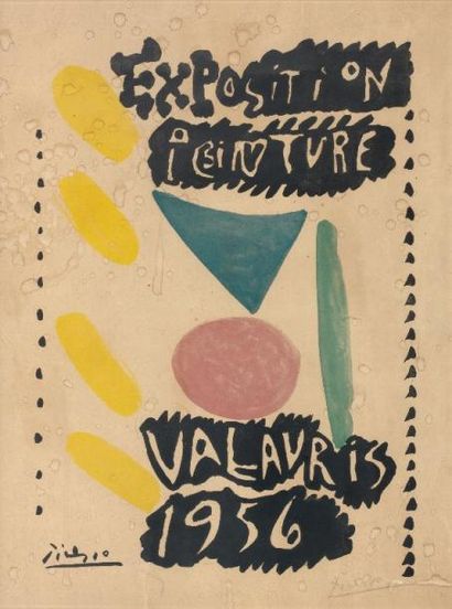 Pablo Picasso (1881-1973) Exposition Peinture Vallauris, 1956 Lithographie en couleurs....