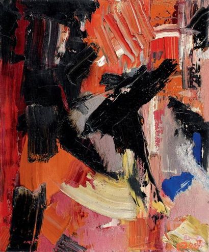 Michel CADORET (Paris 1912-1985 La Ferté-Alais) Abstraction Huile sur toile. Signée...