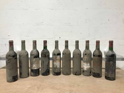 null Douze bouteilles: Vins divers: Châteaux SIRAN, BOUSCAULT, PETIT FAURIE DE SOUTARD...