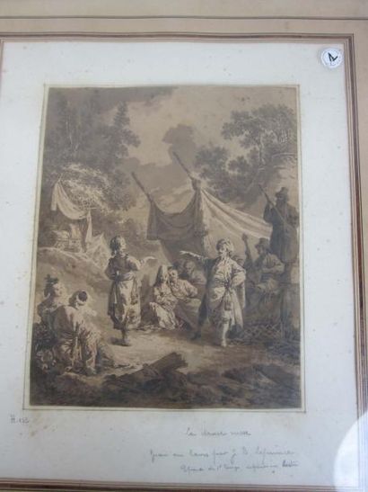Jean-Baptiste LEPRINCE (1734-1781) La Danse russe Gravure au lavis, epreuve du 1er...