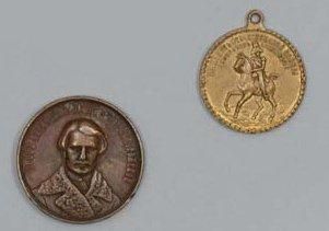 null Lot jetons civils. a) - Commemoration du millenaire de la Russie. (1862) Bronze....