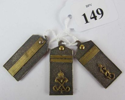 null Lot de trois pattes d'epaule miniatures (pogontchiki) corps de cadets. - Corps...