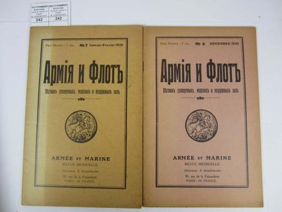 null Deux numeros : Armee et Marine. N°7 janvier-fevrier 1939 (50 pages) et N°9 decembre...