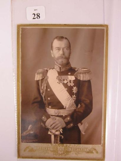 null Nicolas II en officier de marine. ".A. Sokolov a SPB. TBE. 10 x 15,5 cm