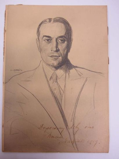 null Manuel Benedito Vives (1875-1963) Portrait presume de Cyrille Naryschkine. 1909...