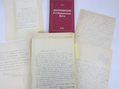 null Lot de lettres de reactions au livre de souvenir ecrit par Vera Naryschkine....