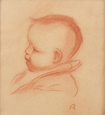 Pierre-Auguste RENOIR (1841-1919) Portrait de Coco (Claude Renoir), circa 1901 Sanguine,...