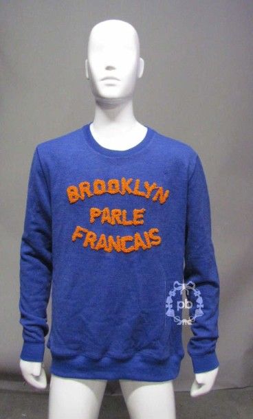 null BWGH

SWEATER pour Homme en laine et coton bleu rebrodé de l'inscription " Brooklyn...