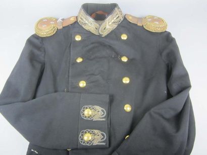null Veste de grande tenue d'officier de marine. Circa 1900. Col et parements brodés,...