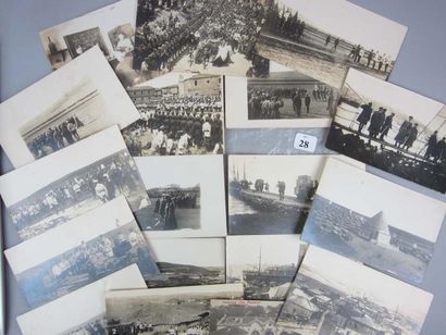 null Série de 18 cartes-photos Gallipoli. (1920-21) Défilés, travaux, monuments......