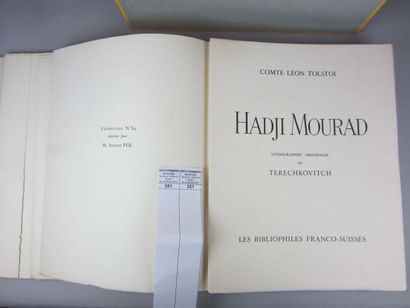 TOLSTOÏ Hadji Mourad. Lithographies de Terechkovitch - 1 vol. avec cartonnage. Paris,...