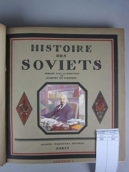 null Histoire des Soviets. 8 fascicules reliés. 1922 H. de W?indel. Histoire des...