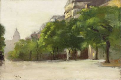 Joseph Louis François LÉPINE (1867-1943) Boulevard des Invalides Huile sur toile,...