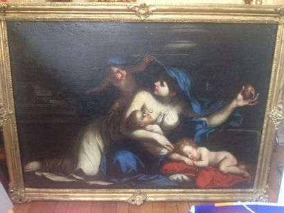 Carlo CIGNANI (Bologne 16281719), entourage de La Charité Huile sur toile. Quelques...