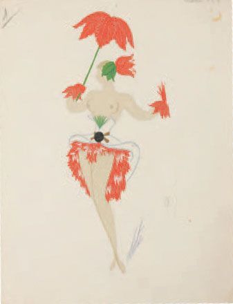 null La tulipe
Exécuté en 1958
Gouache sur papier avec rehauts or
Signé en bas à...