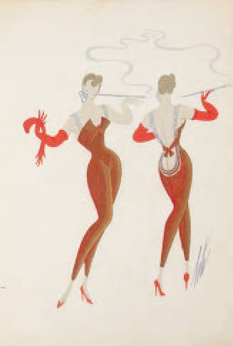 null Les miroirs, robe, deuxième version
Exécuté le 1er mars 1962
Gouache sur papier
Signé...