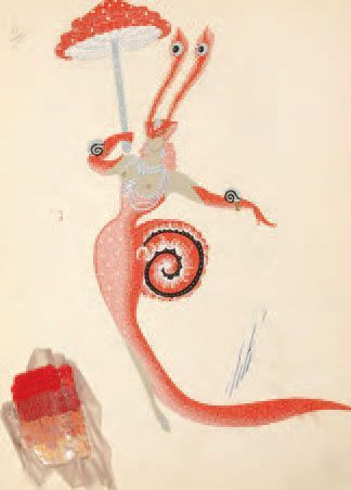 null Final, les escargots
Exécuté le 5 janvier 1959
Gouache sur papier avec rehauts...