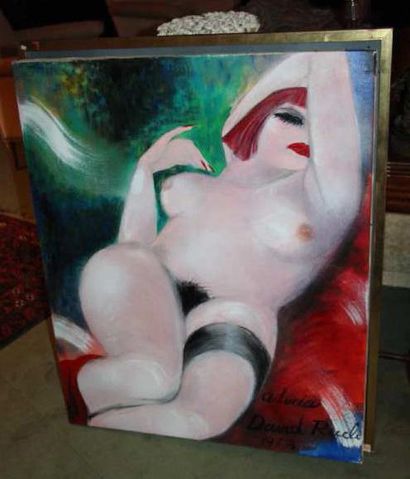 David RUCLI (XXème siècle) Femme nue, 1973 Huile sur toile Signée en bas à droite...