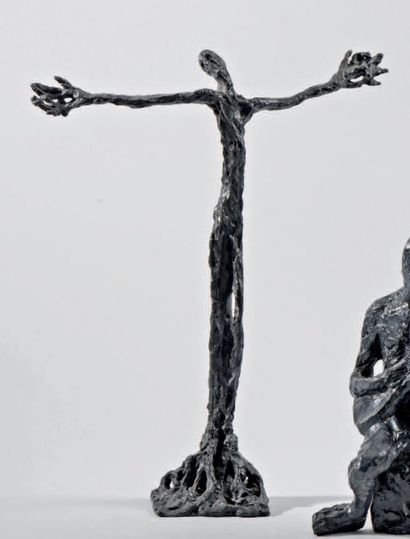 Edmond MOIRIGNOT (1913-2002) 
L'Arbre de vie
Bronze à patine noir bleuté, signé sur...