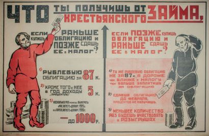null Affiche «Qu’est-ce que tu recevras de l’emprunt agricole?» Moscou, 1925. ??????...