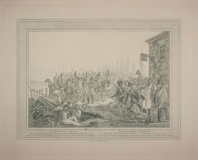 null Schlacht bey Leipzig. Les généraux français Lauriston et Duvenant se font prisonniers...