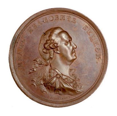 null Médaille en mémoire de Ivan Betskoy, de la part du Sénat, le 20 novembre 1772....