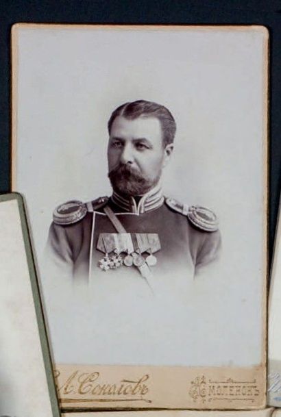 null Portrait du capitaine du 2ème d’infanterie Nicolas Bogoiavlénski, avec dédicace...