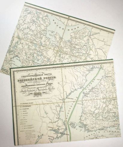 null Carte hydrographique de la Russie d’Europe. Saint-Pétersbourg, 1846. 185 x 180...