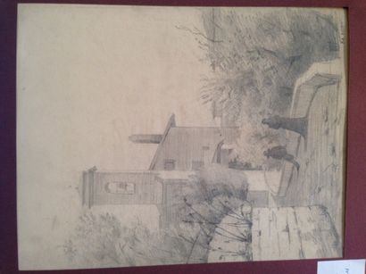 Paul-Albert BAUDOIN (1844-1931) 

Vue d'une église 

Crayon sur papier

Tampon de...