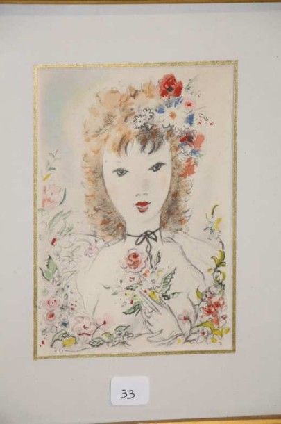 André DIGNIMONT(1891-1965) Portrait de femme
Gravure
16 x 11 cm