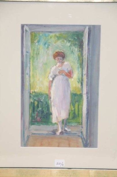 École du XXe siècle Portrait de femme
Huile sur papier
26 x 16.5 cm
Robert BONNEAU...