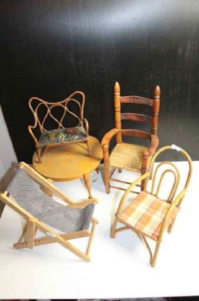 null P3-Petit mobilier de salon et jardin d'hiver en rotin avec fauteuils, canapé,...