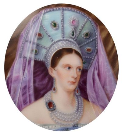 null Portraits de l'empereur Nicolas Ier et de l'impératrice Alexandra Féodorovna...