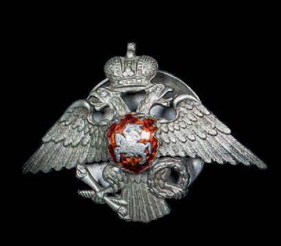 null Insigne du régiment L.G. Litovsky.
Créé le 15.03.1910. Argent (ou metal blanc),...