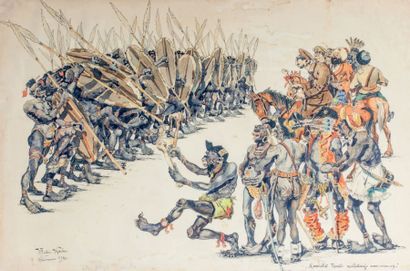 KUHN, Wlodzimierz (1875 - après 1938) Le Maréchal Trotsky mobilise de nouvelles troupes...