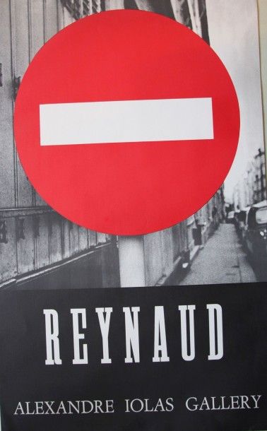 Jean-Pierre RAYNAUD - Affiche pour l'exposition à la galerie Iolas - Sens interdit...