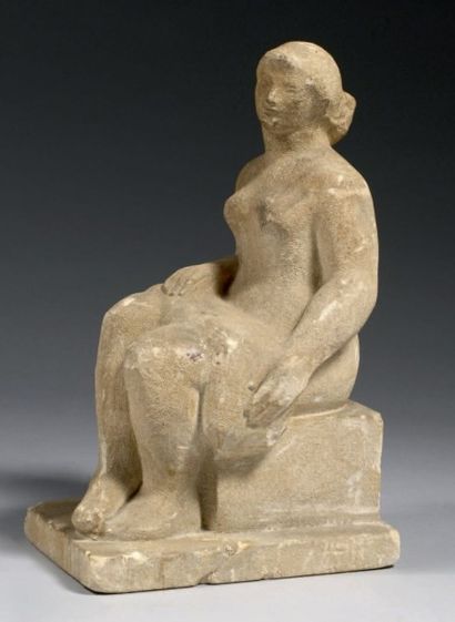 Joseph RIVIÈRE (1912-1961) Femme assise
Pierre. Signée.
Hauteur: 37,5 cm 
Largeur:...