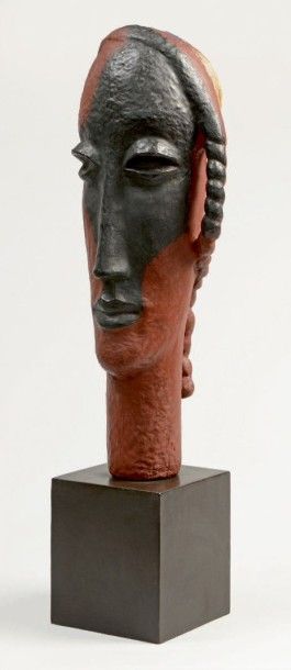 Jean LAMBERT-RUCKI (1888-1967) Tête à la tresse, 1937
Bronze polychrome n°1 / 8.
Signé...