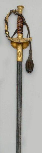 null Epée à ciselure modèle 1817 pour officiers généraux.
Clavier portant une ancre...