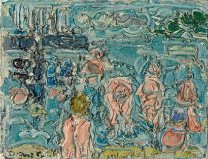 André COTTAVOZ (1922-2012) Plage, 1964
Huile sur toile, signée en bas à gauche. Au...