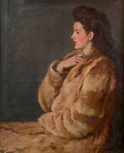Leonid FRECHKOP (Moscou 1897-Bruxelles 1982) Portrait de la femme de l'artiste
Huile...