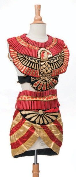Romain de TIRTOF (1892-1990) dit ERTE Costume de pharaon composé d'une cape intégrale...