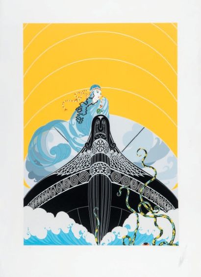 Romain de TIRTOF (1892-1990) dit ERTE Les Surprises de la mer
Sérigraphie en couleurs,...