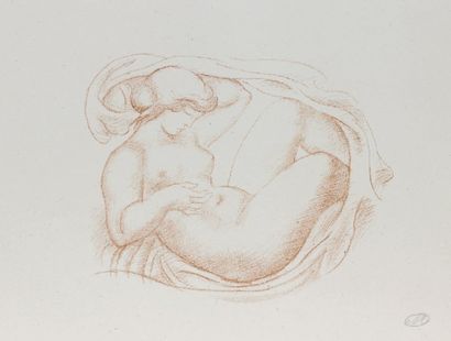 Aristide MAILLOL (1861 - 1944) Femme en berceau bras droit baissé (G. 268) Lithographie...
