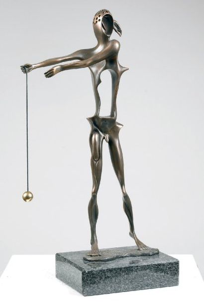 Salvador DALI (1904 - 1989) Hommage à Newton 36,5 x 16 cm