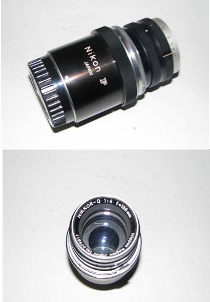 NIKKOR Objectif Q 4/135 mm, noir, n°579811, avec tube Nikon F. Cond. B