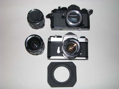 PENTAX Boîtier SL, objectif 1.4/50 mm, et deux objectifs : Super Macro TAKUMAR 4/50...