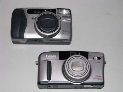 NIKON - CANON Deux appareils: Nikon Zoom M 800 AF avec étui, et Canon Prima Super...